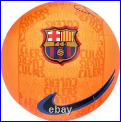 Xavi Barcelona Signed Nike Orange Soccer Ball