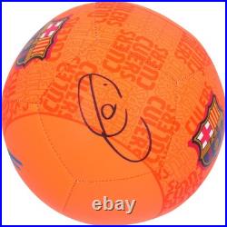 Xavi Hernandez Barcelona Autographed Nike Orange Logo Soccer Ball