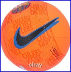 Xavi Hernandez Barcelona Autographed Nike Orange Logo Soccer Ball