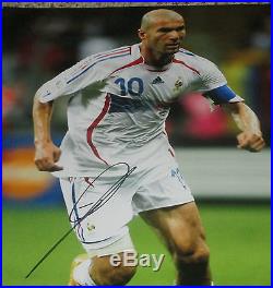 Zinedine Zidane Signed 11x14 France National Soccer Team Photo with proof