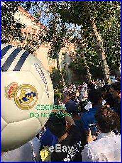 Zinedine Zidane signed soccer ball Real Madrid photo exact proof France French