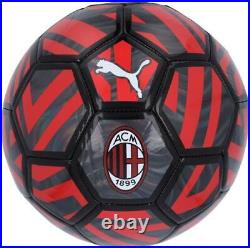 Zlatan Ibrahimovic AC Milan Autographed Red Logo Soccer Ball