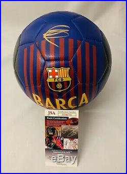 Zlatan Ibrahimovic Signed Barcelona Soccer Ball Psg Milan Sweden Auto+jsa Coa